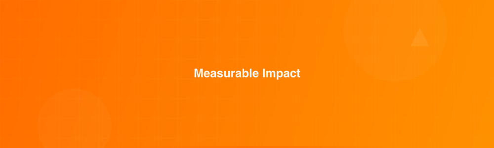 Banner image showing data visualizations representing measurable research and industry impact